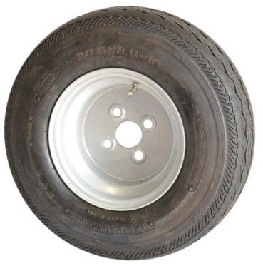 Cantonal Komplettrad 10 Zoll - 20.5x8.00-10 Reifen + Felge - Opel Lochkreis: 4x100 - 750 kg - 10PR - 60 mm Nabendurchmesser