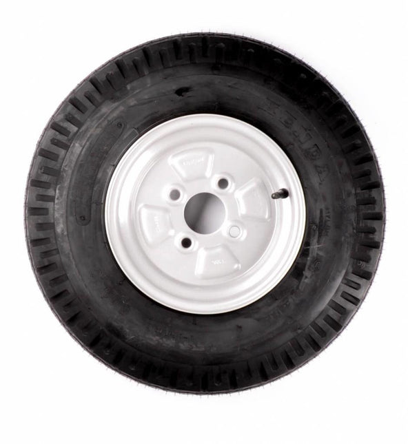 Cantonal Komplettrad 10 Zoll - 5.00-10 Reifen + Felge - Opel Lochkreis: 4x100 - 440 kg - 6PR - 60 mm Nabendurchmesser