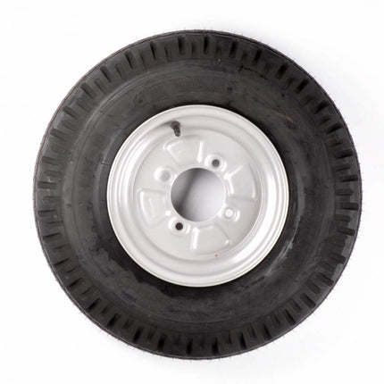 Cantonal Komplettrad 10 Zoll Rad - 5.00-10 Reifen + Felge - Französische Teilung: 4x115 - 355 kg - 4PR - 85 mm Nabendurchmesser