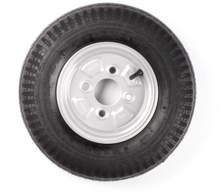 Cantonal Komplettrad 10 Zoll - Reifen 4.00-10 + Felge - Opel Lochkreis: 4x100 - 275 kg - 4PR - 60 mm Nabendurchmesser