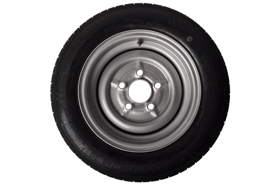 Cantonal Komplettrad 12 Zoll - 155/70R12C Reifen + Felge - Mercedes Lochkreis: 5x112 - 900 kg - 67 mm Nabendurchmesser