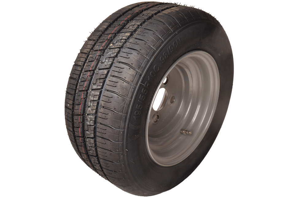 Cantonal Komplettrad - 195/55R10C - Reifen + Felge - Vauxhall pitch: 4x100 - 10PR - Tragfähigkeit 500 kg - Nabendurchmesser 60 mm