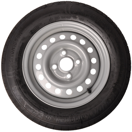 Cantonal Komplettrad Anhänger - 145R13 - Lochkreis: 4x100 - Tragfähigkeit: 425 kg - Nabendurchmesser: 57 mm