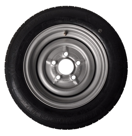 Cantonal Komplettrad Anhänger - 155/70R12C - Lochkreis: 5x112 - Tragfähigkeit: 900 kg - 67 mm Nabendurchmesser: