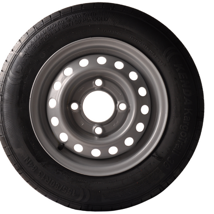 Cantonal Komplettrad Anhänger - 155R13 - Lochkreis: 4x130 - Tragfähigkeit: 500 kg - Nabendurchmesser: 85 mm