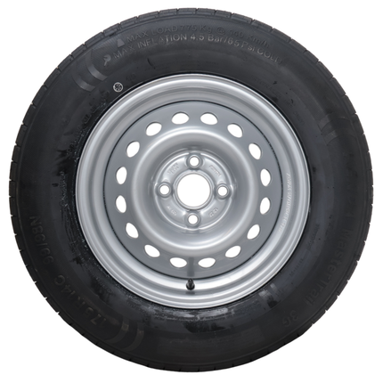 Cantonal Komplettrad Anhänger - 175/80R14C - Lochkreis: 4x100 - Tragfähigkeit: 775 kg - Nabendurchmesser: 57 mm