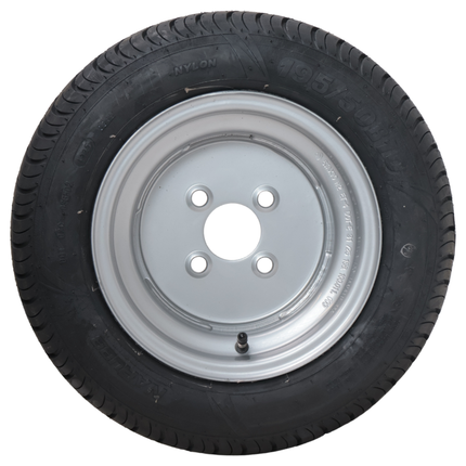 Cantonal Komplettrad Anhänger - 18x8.00-10 / 195/50 B10 - Lochkreis: 4x100 - Tragfähigkeit: 750 kg - Nabendurchmesser: 60 mm - 10PR