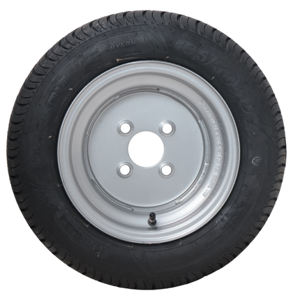 Cantonal Komplettrad Anhänger - 18x8.00-10 / 195/50 B10 - Lochkreis: 4x100 - Tragfähigkeit: 750 kg - Nabendurchmesser: 60 mm - 10PR