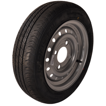 Cantonal Komplettrad - Reifen 145/70R13 + Felge - Teilung: 4x130 - Tragfähigkeit 375 kg - 85 mm Nabendurchmesser