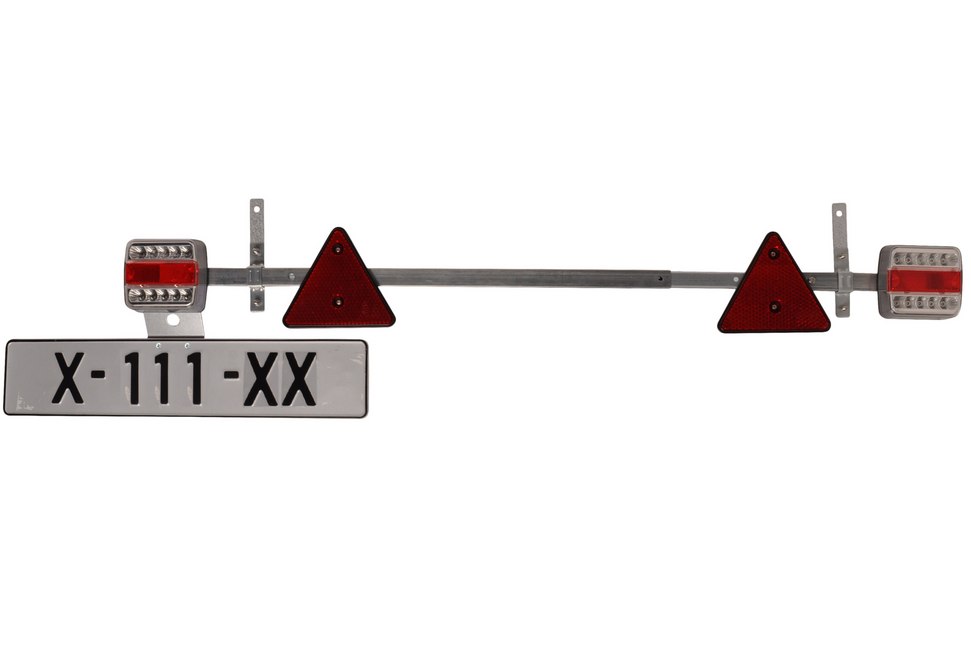 Cantonal LED Lichtleiste Anhänger von 110 cm auf 160 cm - 7-polig - inklusive Reflektoren
