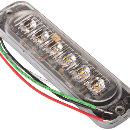Cantonal LED-Notleuchte orange - Abmessungen 113x28x9,8 mm - 6 Leds