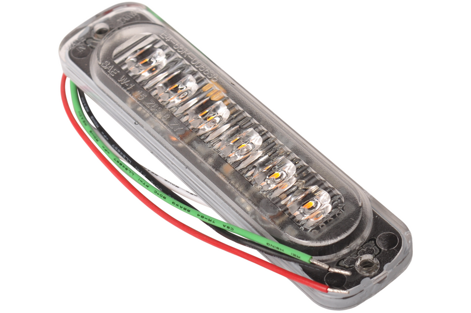 Cantonal LED-Notleuchte orange - Abmessungen 113x28x9,8 mm - 6 Leds