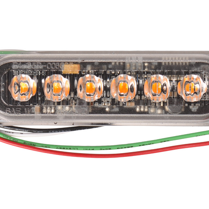 Cantonal LED-Notleuchte orange - Abmessungen 113x28x9,8 mm - 6 Leds