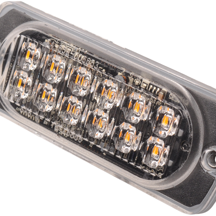 Cantonal LED-Notleuchte orange - Abmessungen 113x42x12 mm - 12 Leds