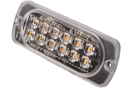 Cantonal LED-Notleuchte orange - Abmessungen 113x42x12 mm - 12 Leds