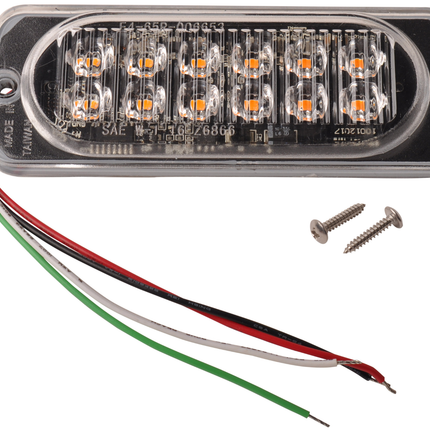 Cantonal LED-Notleuchte orange - Abmessungen 113x42x12 mm - 12 Leds