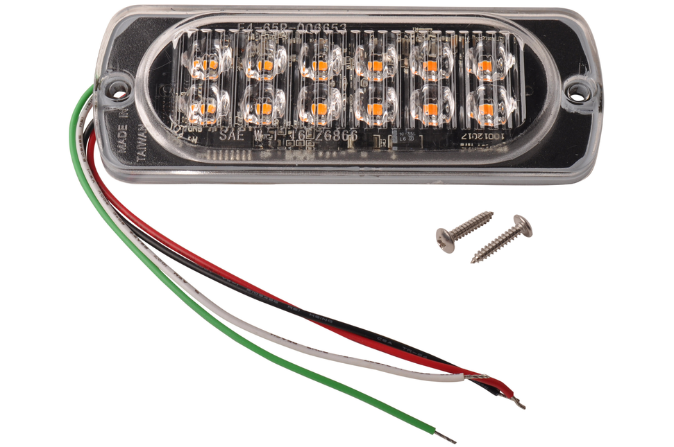 Cantonal LED-Notleuchte orange - Abmessungen 113x42x12 mm - 12 Leds