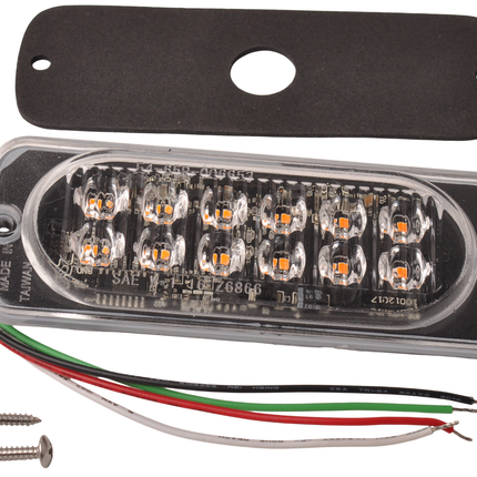 Cantonal LED-Notleuchte orange - Abmessungen 113x42x12 mm - 12 Leds