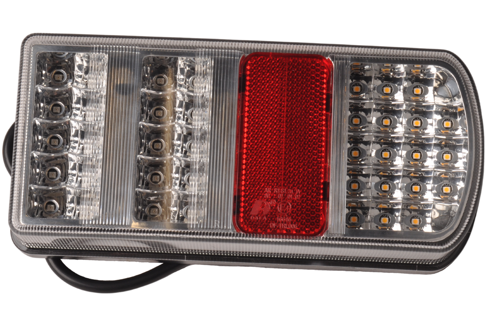 Cantonal LED Rückleuchte mit allen Funktionen und mit separaten Kabeln anschließbar - 228x106x55 mm rechts