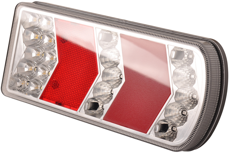Cantonal LED Rückleuchte  rechts - 230x105x40 mm - inklusive Rückfahrscheinwerfer und Rückstrahler