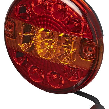 Cantonal LED Rückleuchte rund 140x32 mm mit Steckeranschluss - 30 cm Kabel