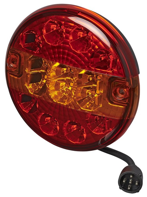 Cantonal LED Rückleuchte rund 140x32 mm mit Steckeranschluss - 30 cm Kabel