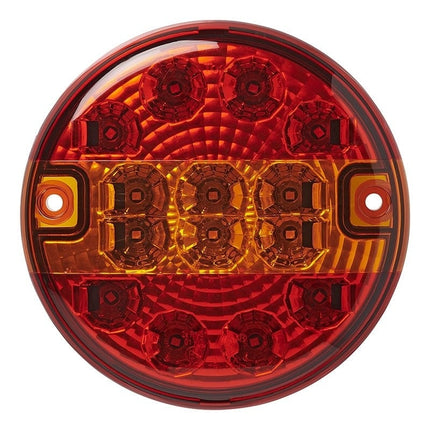 Cantonal LED Rückleuchte rund 140x32 mm mit Steckeranschluss - 30 cm Kabel