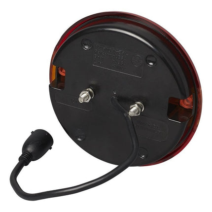 Cantonal LED Rückleuchte rund 140x32 mm mit Steckeranschluss - 30 cm Kabel