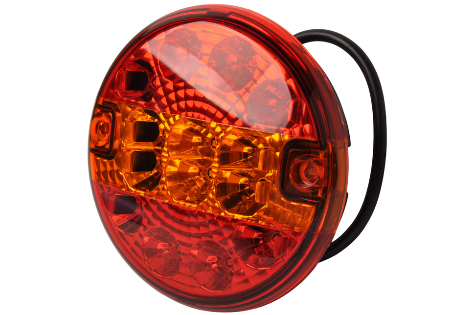 Cantonal LED Rückleuchte rund flach 140x35 mm - lose Kabelverbindung
