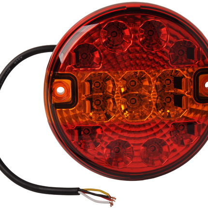 Cantonal LED Rückleuchte rund flach 140x35 mm - lose Kabelverbindung