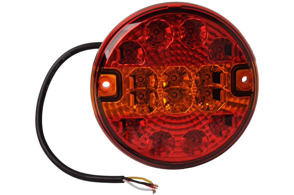 Cantonal LED Rückleuchte rund flach 140x35 mm - lose Kabelverbindung