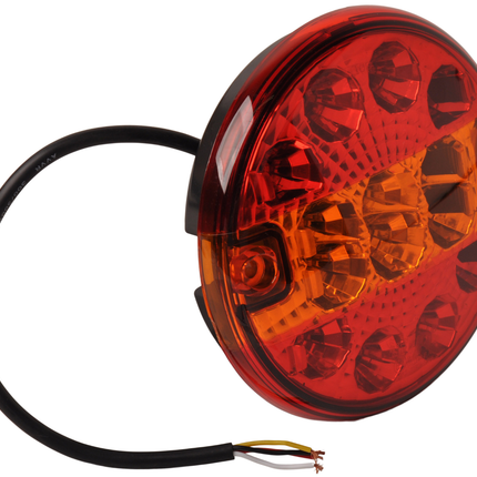 Cantonal LED Rückleuchte rund flach 140x35 mm - lose Kabelverbindung