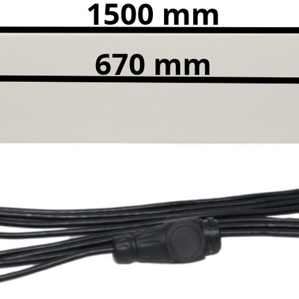 Cantonal Lichtleiste für Anhänger - 150 cm breit - 13-poliger Stecker an 9 Meter Kabelsätze