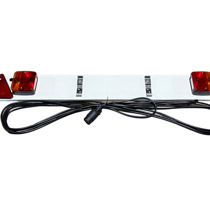 Cantonal Lichtleiste Kunststoff für Anhänger - Länge 137 cm - 8 Meter Hauptkabel - 7-poliger Anschluss - Plug & Play
