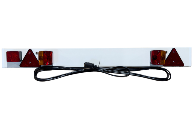 Cantonal Lichtleiste Kunststoff für Anhänger - Länge 137 cm - 8 Meter Hauptkabel - 13-poliger Anschluss - Plug & Play