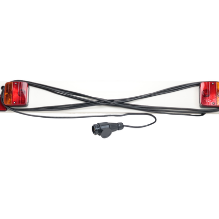 Cantonal Lichtleiste Kunststoff für Anhänger - Länge 137 cm - 8 Meter Hauptkabel - 13-poliger Anschluss - Plug & Play