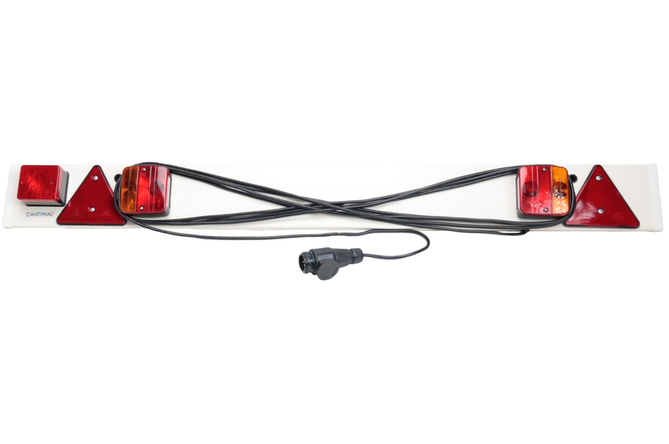 Cantonal Lichtleiste Kunststoff für Anhänger - Länge 137 cm - 8 Meter Hauptkabel - 13-poliger Anschluss - Plug & Play