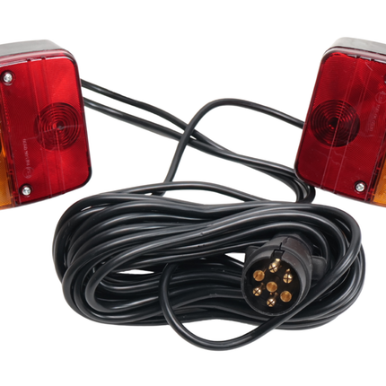 Cantonal Magnetische Beleuchtungsset - 7,5 Meter Hauptkabel - 7-polig - ideal für Bootstrailer