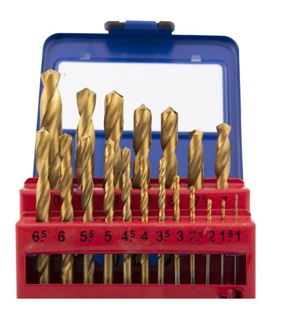 Cantonal Metallbohrer-Set, 19-teilig, in Metallbox