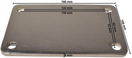 Cantonal Montageplatte 160x100x6 mm