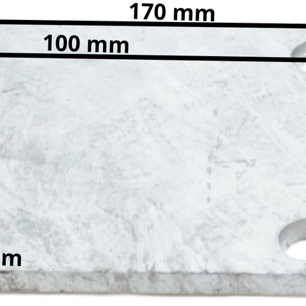 Cantonal Montageplatte - 170x80x6 mm