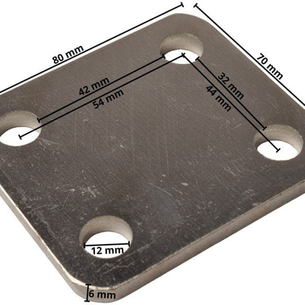 Cantonal Montageplatte 80x70x6 mm