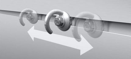 Cantonal Netzhaken mit Schiebebefestigung - 30x19x0,8 mm - geeignet für Anssems Anhänger