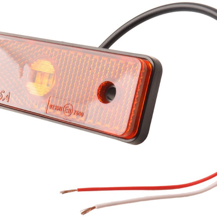 Cantonal Orange/gelbe Begrenzungsleuchte 100×34,5×21 mm – inklusive 10 cm zweiadriges Kabel