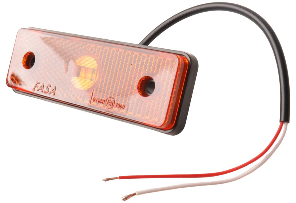 Cantonal Orange/gelbe Begrenzungsleuchte 100×34,5×21 mm – inklusive 10 cm zweiadriges Kabel