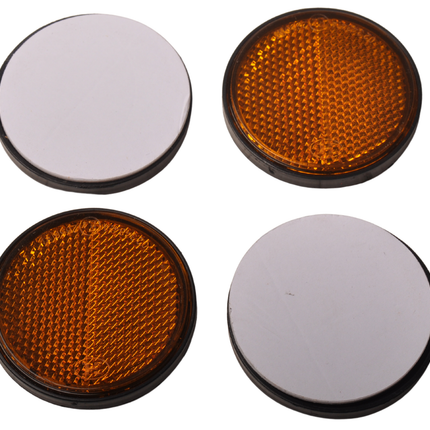 Cantonal Orange/gelber Reflektor 58 mm selbstklebend rund - 4 Stück