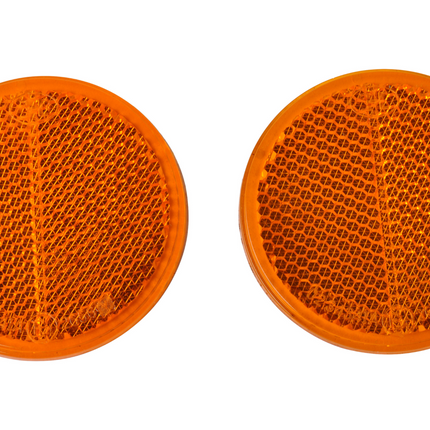 Cantonal Orange/gelber Reflektor 58 mm selbstklebend rund - Set aus 2 Stück