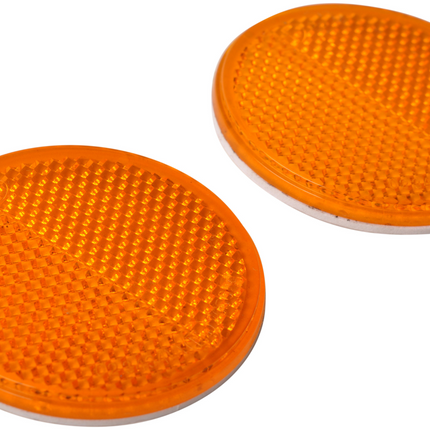 Cantonal Orange/gelber Reflektor 58 mm selbstklebend rund - Set aus 2 Stück