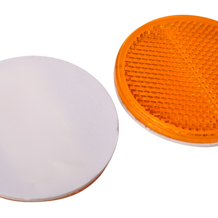 Cantonal Orange/gelber Reflektor 58 mm selbstklebend rund - Set aus 2 Stück