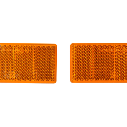 Cantonal Orange/gelber Reflektor 70x30 mm selbstklebend - Set aus 2 Stück
